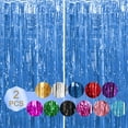 thumbnail image 3 of Justharion Fringe Curtain For Birthday Party Photo Backdrop Tinsel Curtain Backdrop Blue 6.5ft 2Set, 3 of 6