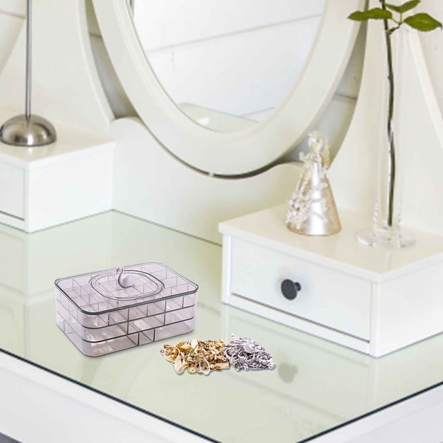 Yhmxh Closet Organizers and Storage About Jewelry Box Jewelry Multi-layer Compartment Storage Box Earrings,Earrings,Necklaces,Bracelets,Rings Storage And Finishing Box Storage Appliance