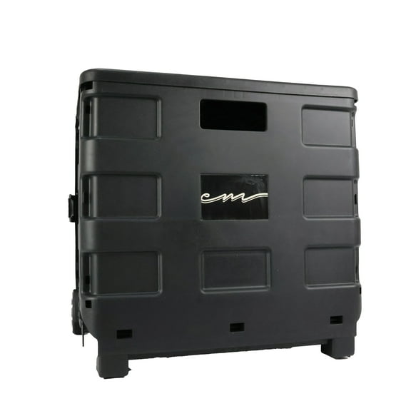 Everything Mary Collapsible Rolling Craft Cart with Lid, Black