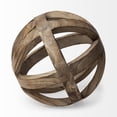 thumbnail image 3 of Brown Wooden Hollow Orb Sculpture, 3 of 4