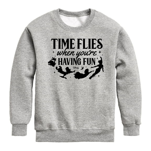 Disney - Peter Pan - Time Flies When You're Having Fun - Toddler And Youth Crewneck Fleece Sweatshirt