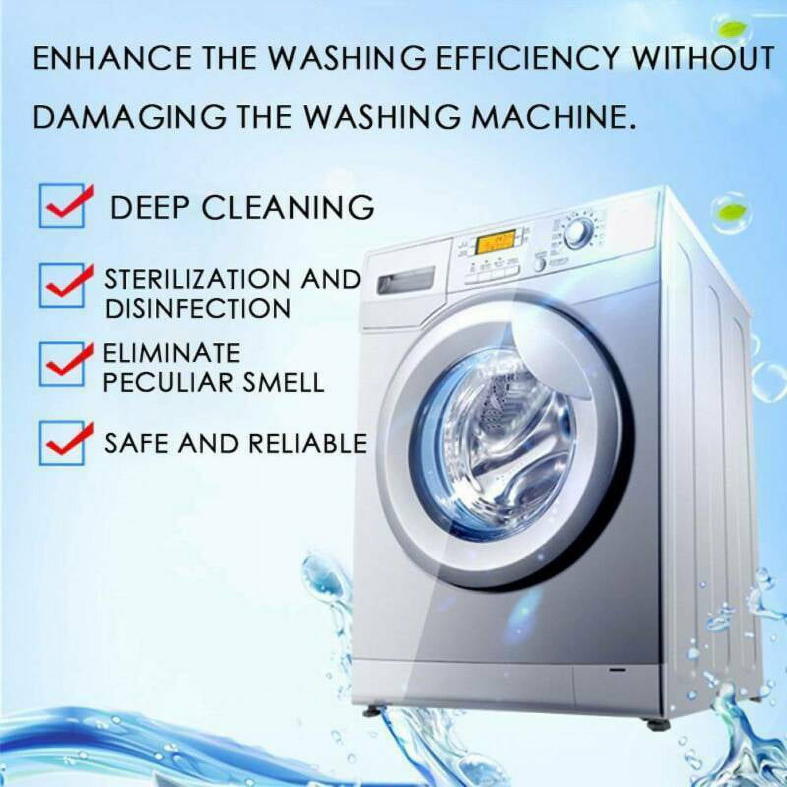 Damallren Washing Machine Cleaner, 24 Tablets Washer Machine Cleaner,  Washing Machine Deep Cleaning Tablets for All Washers Machines Including HE  Front Loader & Top Load Washer blue