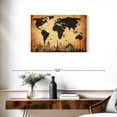 thumbnail image 3 of Elephant Stock Vintage Landmarks World Map Wall Art - Horizontal Canvas Wall Art - Living Room Wall Decor - Map Canvas - Orange And Brown Decor - 30" x 20", 3 of 8