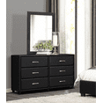 thumbnail image 2 of Black Stylish Bedroom 5pc Set Queen Platform Bed Nightstand Dresser Mirror Chest Upholstered Furniture Set, 2 of 7