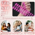 thumbnail image 2 of RAGUPEL 24Pcs Glue on Nails for Women,Rose Red Nail Wraps for Short Nails,Matte Finish Nail Tips Square,Press on Nail for Daily Life,Style1, 2 of 7