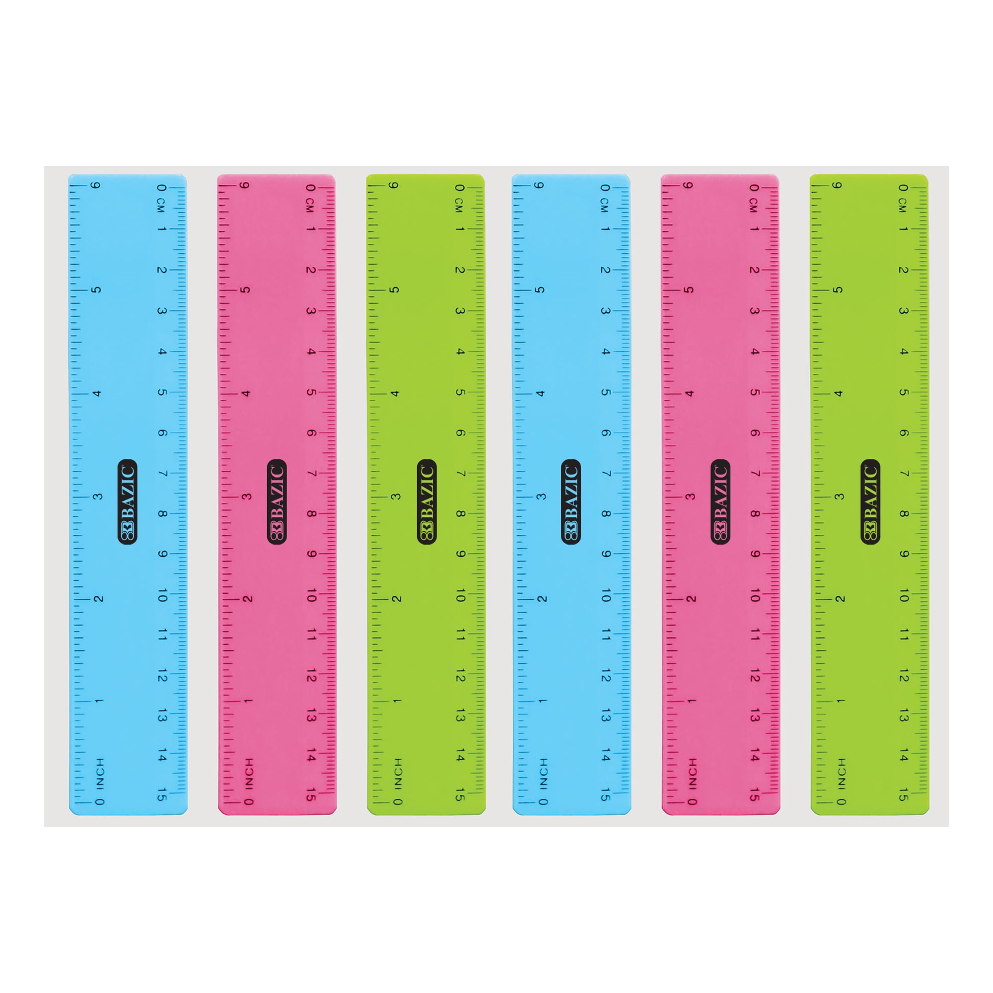 BAZIC Plastic Ruler 6 26cm Inches Centimeter Measuring Rulers 3 bazic-plastic-ruler-6-26cm-inches-centimeter-measuring-rulers-3