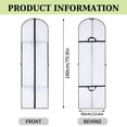 thumbnail image 5 of Abaima 2 Pack 71'' Long Garment Bags for Dress, Big Wide Bags for Dresses Hanging, Foldable Waterproof Dress Bags for Gowns Long, Dustproof Suit Cover Bags for Closet Storage, Travel, 5 of 7