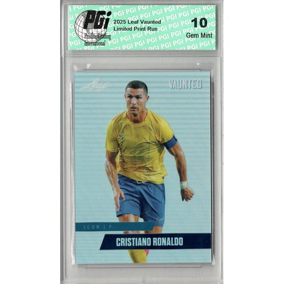 Cristiano Ronaldo 2025 Leaf Vaunted Metal #VM-01 Silver 25 Made Rare Card PGI 10