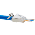 thumbnail image 2 of 100 Pcs Cat6/6A RJ45 Pass Through Modular Plugs, Shielded (STP) External Ground Connector,EZ Crimp, 2 of 5