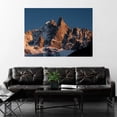 thumbnail image 5 of Fotografía de paisaje de montaña estilo Chamonix montañas nevadas sol arte póster lienzo pintura pared impresiones imagen decoración del hogar, 5 of 5