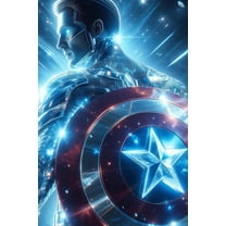 Captain America  Diamond Painting Kits for Adults, DIY 5D Round Full Drill Art Perfect for Relaxation Wall Decor crafts, holiday relaxation Home Wall Art Decoration 11.81x15.57in