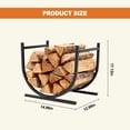 thumbnail image 3 of EDX 17x14x15 Inch U-Shaped Wood Stove Frame, Decorative Fireplace Log Holder with Sturdy Steel Construction, Indoor Fireplace Accent Frame in Black, 3 of 7