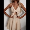 thumbnail image 4 of Vestido de Algodón con Tirantes para Mujer, Falda Corta Informal de Moda Albaricoque S, 4 of 10