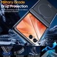 thumbnail image 5 of Oupeigar For Motorola Razr 2024 Phone Case With Hinge Protection,Screen Protector,Magnetic Ring Stand,Full-Body Shockproof Rugged Case-Black, 5 of 9