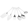 thumbnail image 1 of LOLIPPYY 6Pcs Home Party Stainless Steel Serving Utensils Set with Serving Spoons and Ladles, 1 of 8