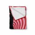 thumbnail image 2 of Kissing Soft Flannel Fleece Throw Blanket, Standing Man and Woman Silhouette on Whirlpool Design Heart, Cozy Plush for Indoor and Outdoor Use, 70" x 90", Dark Pink Baby Pink, by Ambesonne, 2 of 6