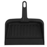 WRITWAA Dust Broom And Pan Set Dustpan Black Plastic For Cleaning 1Pcs