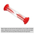 thumbnail image 3 of Uxcell 4 Pack 1 Minute Sand Timer Small Sandy Clock Count Down Sand Glass In Cooking Exercise 2.5 x 8.5 cm Red, 3 of 5