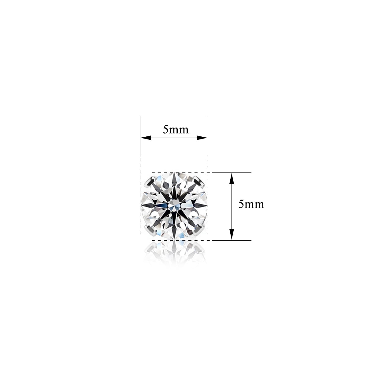 SuperJeweler 1 Carat Lab Grown Diamond Stud Earrings for Women in 14K White Gold