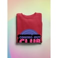 thumbnail image 3 of Coming Out Club Bubblegum Stamp Sweatshirt Men -Smartprints Designs, Male XX-Large, 3 of 4