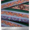 thumbnail image 3 of Soimoi Poly Georgette Fabric Stripe,Paisley & Moroccan Kaleidoscope Fabric Prints By Yard 52 Inch Wide, 3 of 3