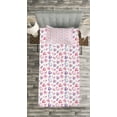 thumbnail image 4 of Ambesonne Diamonds Quilted Bedspread Set 2 Pcs, Watercolor Heart Rocks, Twin Size, Pink Violet Red, 4 of 4