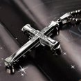 thumbnail image 3 of Fashion Double Layer Zircon Cross Necklace Belief Cross Pendant Hip Hop Necklaces for Men Cross Jewelry Party Anniversary Gift, 3 of 4