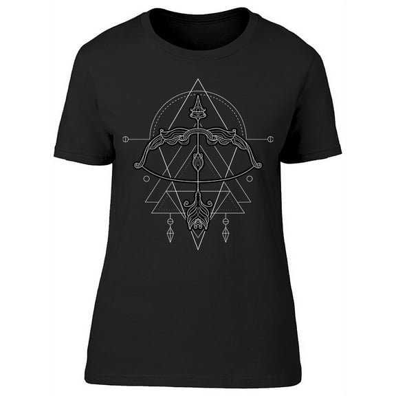 Zodiac Sagittarius Geometric T-Shirt Women -Image by Shutterstock, Female Small