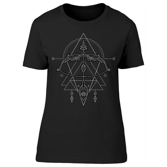 Zodiac Sagittarius Geometric T-Shirt Women -Image by Shutterstock, Female Small