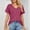 *Wine, variant on ClodeEU Women's V Neck Short Sleeve Tee ,Solid Color Casual Loose T Shirt Wine,Womens Plus M