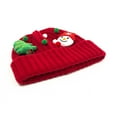 thumbnail image 5 of absanyy Women's Christmas Knitted Beanie - Red, Free Size with Snowman & Christmas Tree Pom Pom, Festive Winter Hat, 5 of 7