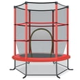 thumbnail image 1 of Patiojoy 55" Kids Jumping Exercise ASTM Certified Approved Mini Recreational Hexagonal Shape Toddler Trampolines for Kids Toy Birthday Gift Red, 1 of 10