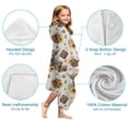 thumbnail image 7 of Beige Highland Cow Sunflower Basket Pattern Hooded Bath Towel，60"x35" for Ages 3 To 12 Kids, Quick Dry Lightweight Soft Microfiber Hood Beach Towel Cover Up for Kids, 7 of 7