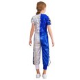 thumbnail image 3 of TiaoBug 2Pcs Kids Hip Hop Dance Outfits for Girls Boys Modern Jazz Team Performance Dance Uniform Blue 110/XXS, 3 of 7