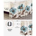 thumbnail image 3 of Spring Floral Bed Skirt King Size, Teal Tulip Vintage Botanical Summer Wrap Around Bed Skirting with Adjustable Elastic Strap, Dust Ruffled Pleated Bedskirts 18 Inch Drop for Bedroom King Beds, 3 of 9