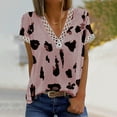 thumbnail image 2 of Birdeem Mode Femmes Été Col en V Dentelle Patchwork Manches Courtes Blouse Aguichant, 2 of 8