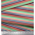 thumbnail image 2 of Soimoi Poly Georgette Fabric Horizontal Stripe Printed Craft Fabric by The Yard 52 Inch Wide, 2 of 5
