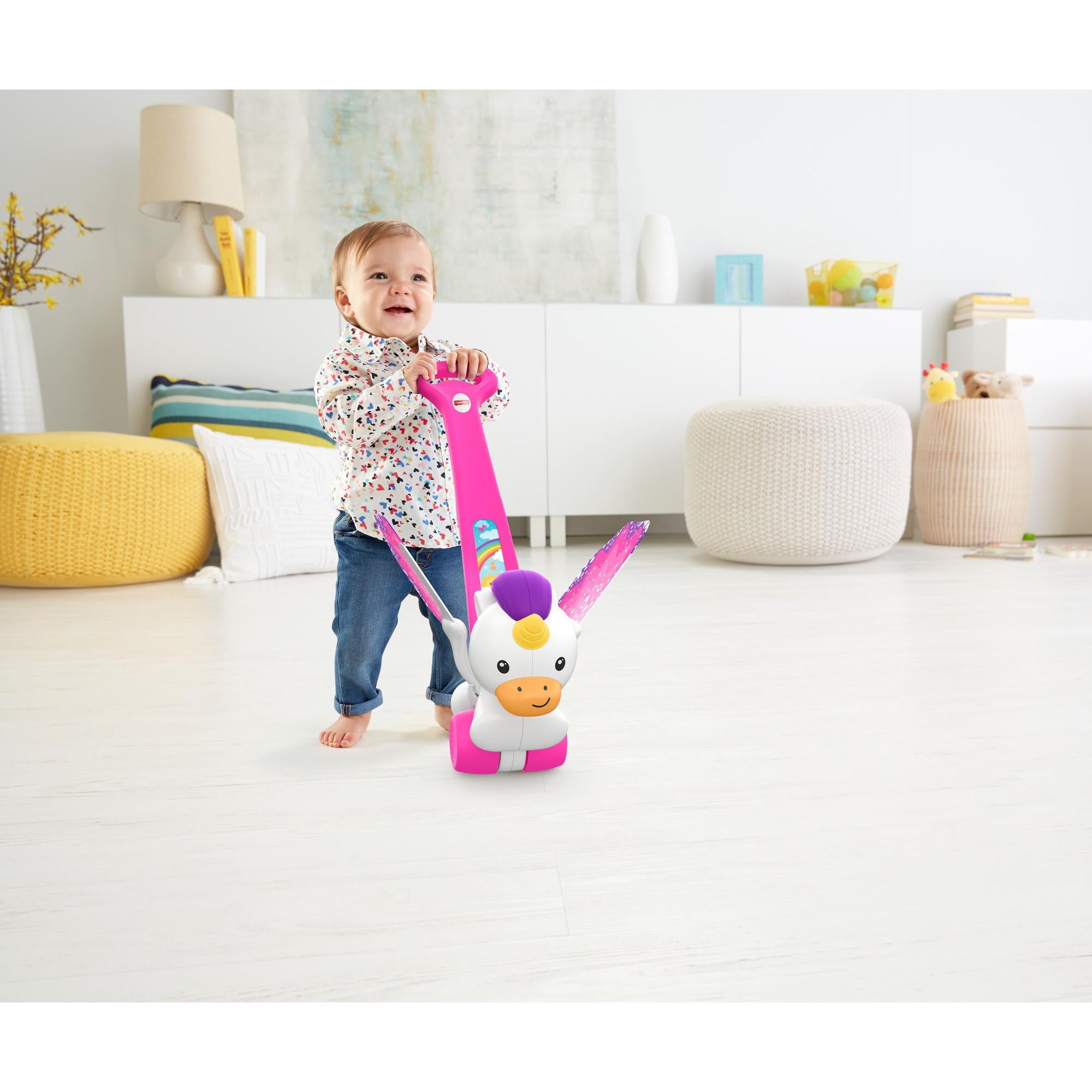 fisher price push and flutter unicorn