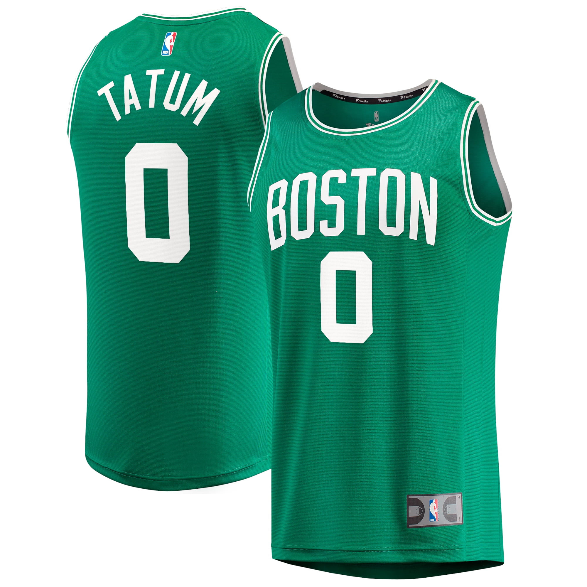 Men's Fanatics Jayson Tatum Kelly Green Boston Celtics Fast Break Replica Jersey - Icon Edition