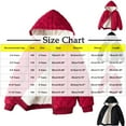 thumbnail image 3 of Toddlers and Kids Quilted Jackets Sherpa Fleece Lining Hooded Winter Puffer Coats Zip Up Thick Warm Girls Boys Coat (11 Years, Red), 3 of 6