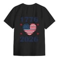 thumbnail image 6 of COMVALUE 250Th Anniversary USA Shirt Womens 1776-2026 250Th Anniversary American Flag Graphic Tshirts (Black, XXL), 6 of 9