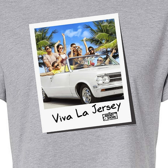 Hybrid Apparel - MTV - Jersey Shore - Viva La Jersey  - Juniors Cropped Cotton Blend T-Shirt