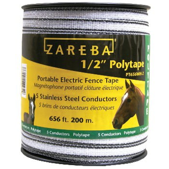 Dare 1-1/2" Wide X  656' Long Electric Fence 5 Strand Steel Poly Tape 2576N 