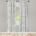 thumbnail image 3 of Ambesonne Bicycle Curtains, Retro Colorful Bikes, Pair of 28"x84", Multicolor, 3 of 5