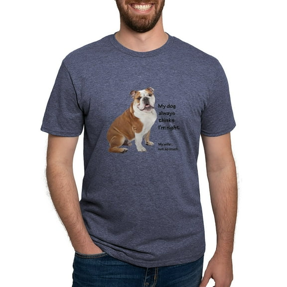 CafePress - Bulldog V Wife T Shirt - Mens Tri-blend T-Shirt