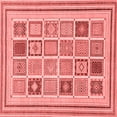 thumbnail image 1 of Ahgly Company Machine Washable Indoor Square Abstract Red Modern Area Rugs, 3' Square, 1 of 4
