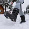 thumbnail image 3 of XQJ Women’s Snow Boots Warm Faux Fur Lined Water-Resistant Winter Boots with Side Zipper and Non-Slip Sole Outdoor Winter Shoes Black, 3 of 10
