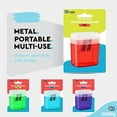 thumbnail image 2 of Enday Dual Manual Pencil Sharpener for Colored Pencils, Large Pencil, Red 1 Pack, 2 of 7
