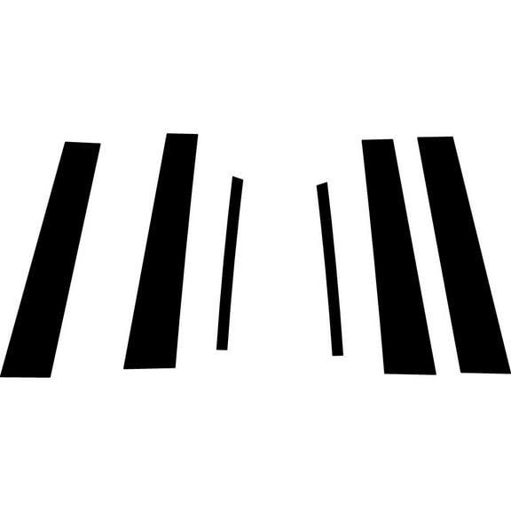 Rvinyl Pillar Post Window Trim Compatible with Acura TSX 2009-2014 (Sedan) - Aluminum (Brushed