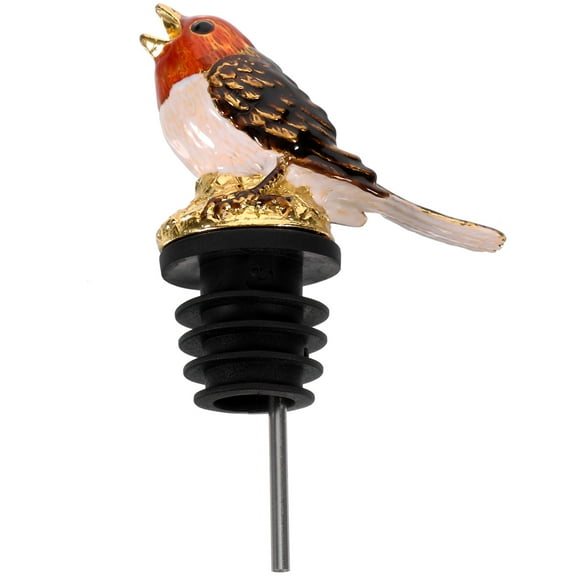 Raindrops Golden Bird Shaped Wine Pourer and Stopper Made of Zinc Alloy for Wine Use Multi-functional Design
